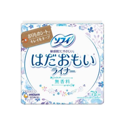 Unichram 尤妮佳 Sofy 敏感肌系列 纖薄柔軟護墊 14cm x 72枚  無香 敏感肌 163-1028
